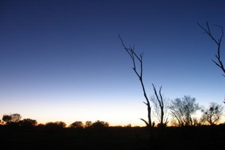 Kurz vor Sonnenaufgang