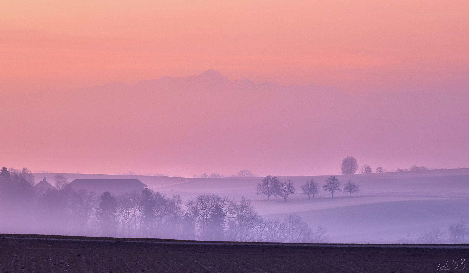 Kurz vor Sonnenaufgang