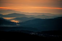 Kurz vor Sonnenaufgang im Bayerwald