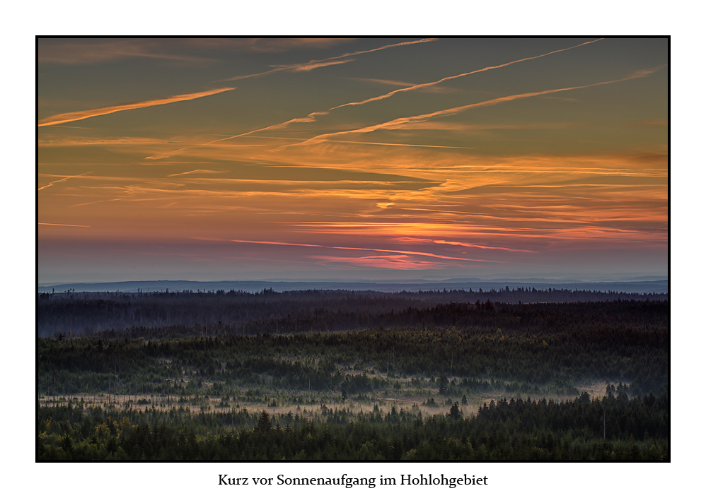 Kurz vor Sonnenaufgang im Hohlohgebiet