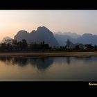 Kurz vor Sonnenuntergang bei Vang Vieng