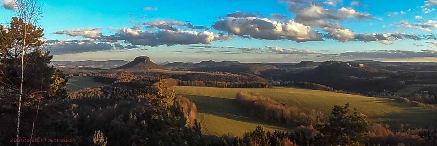 Kurz vor Sonnenuntergang in der Sächsischen Schweiz