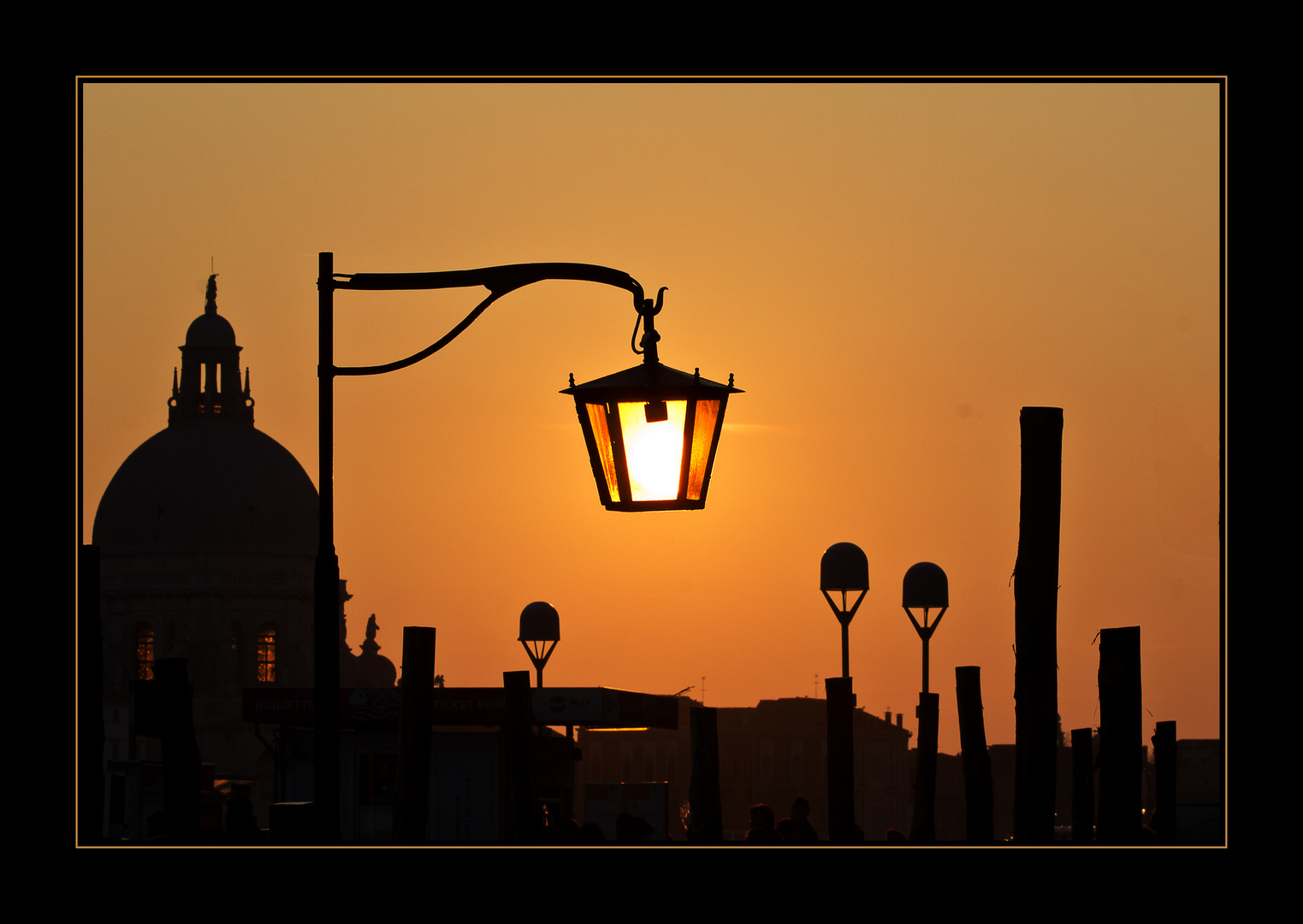 Kurz vor Sonnenuntergang in Venedig