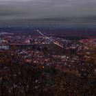 Kurz vor Sonnenuntergang über Bad Dürkheim