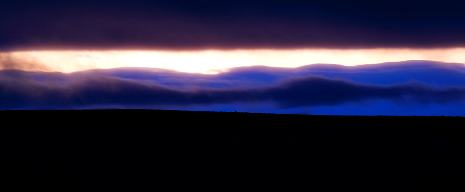 Kurze Abendstimmung bei Gaesavötn, Island zentrales Hochland