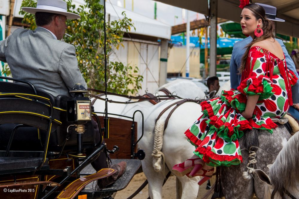 Kurze Pause auf der Feria in Chiclana Juni 2015