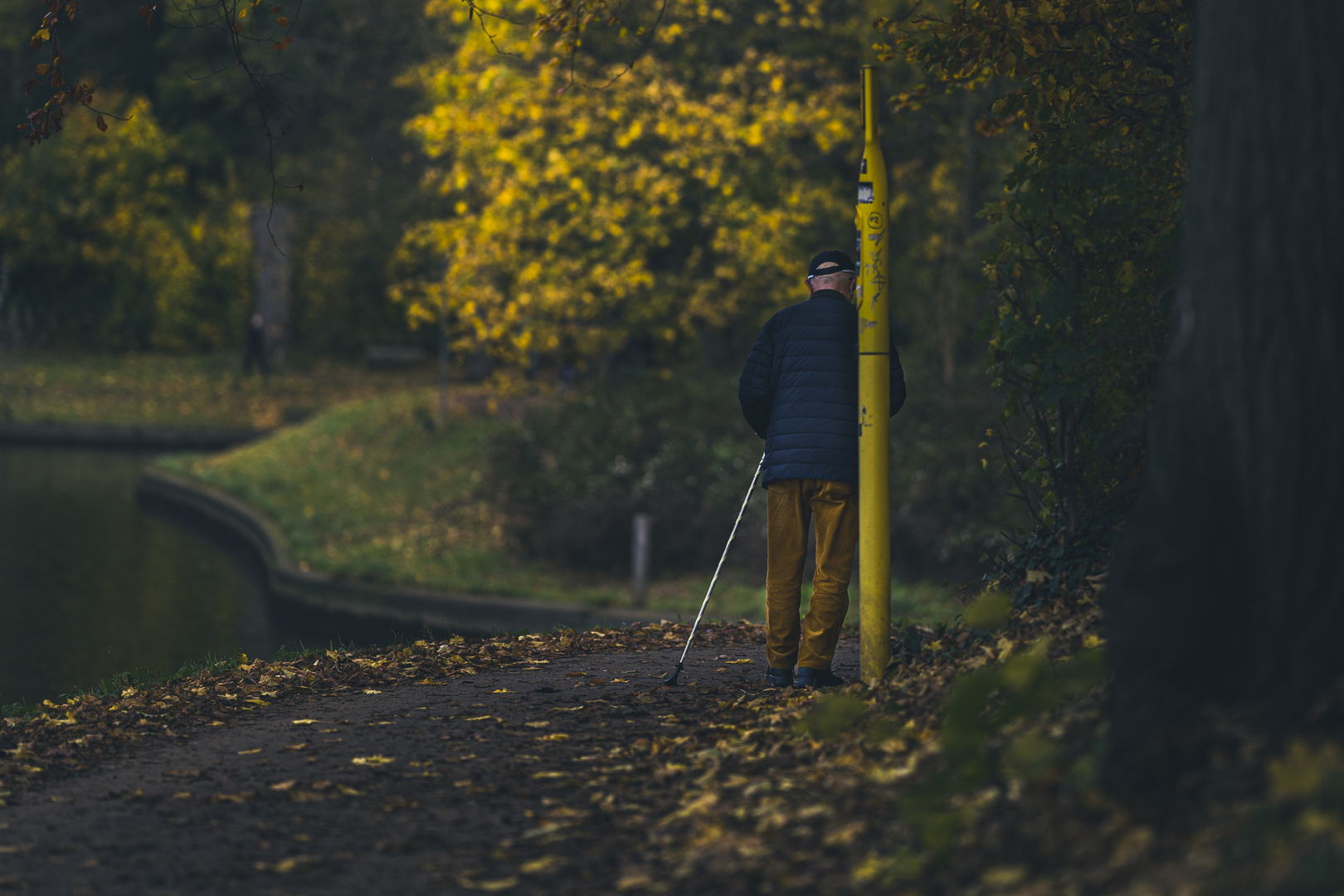 kurze Pause vom Herbstspaziergang