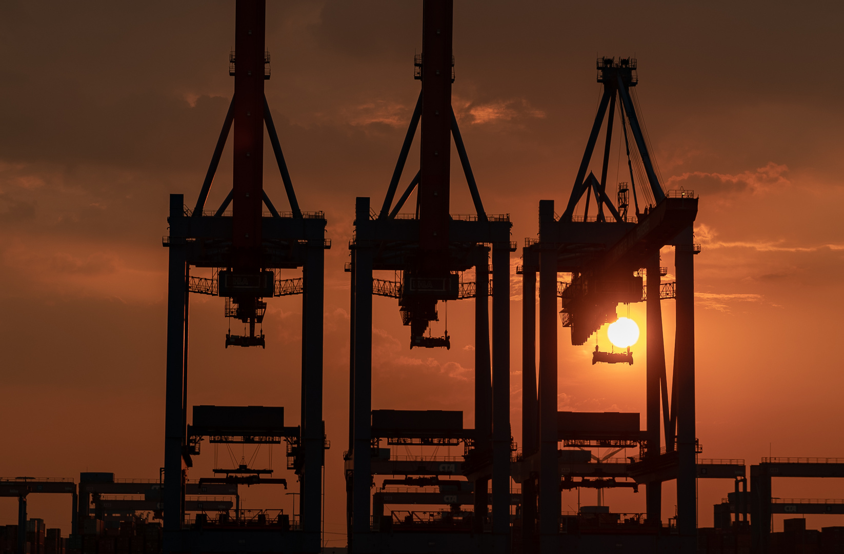 kurze Pause vor Sonnenuntergang