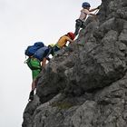 kurzer Klettersteig an der Nordseite der Kanzelwand