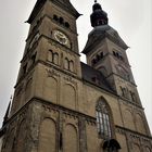 Kurzurlaub 2021 an der Mosel - Schiffsausflug nach Koblenz: Doppelturm der Liebfrauenkirche