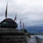 Kurzurlaub 2021 an der Mosel - Schiffsausflug nach Koblenz: Düsterer Ausblick am Deutschen Eck