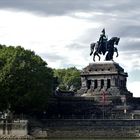 Kurzurlaub 2021 an der Mosel - Schiffsausflug nach Koblenz:Das Reiterstandbild am Deutschen Eck