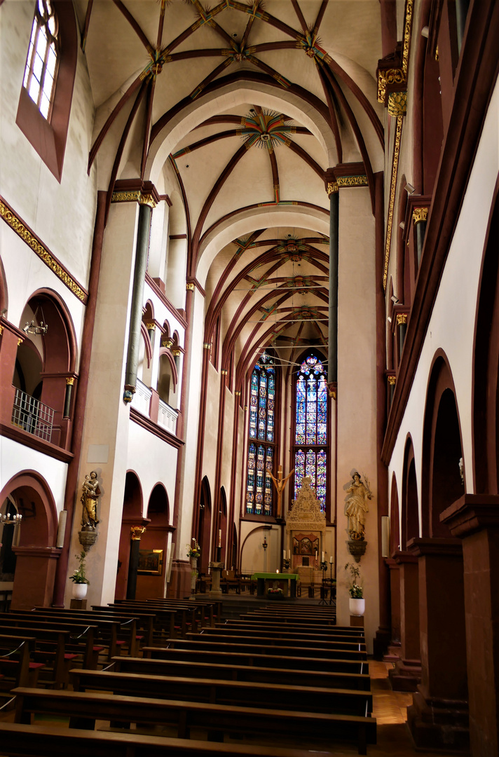 Kurzurlaub 2021 an der Mosel - Schiffsausflug nach Koblenz:In der Liebfrauenkirche