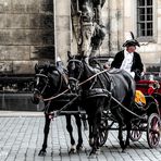 Kutsche vor der Frauenkirche in Dresden