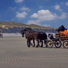 Kutschenfahrt am Strand von Norderney