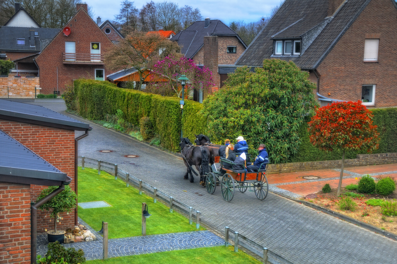 Kutschenfahrt durchs Dorf