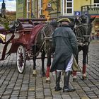 Kutscher vor der Hofkirche