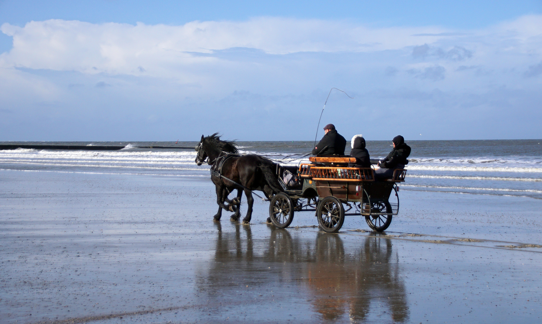 Kutschfahrt am Strand