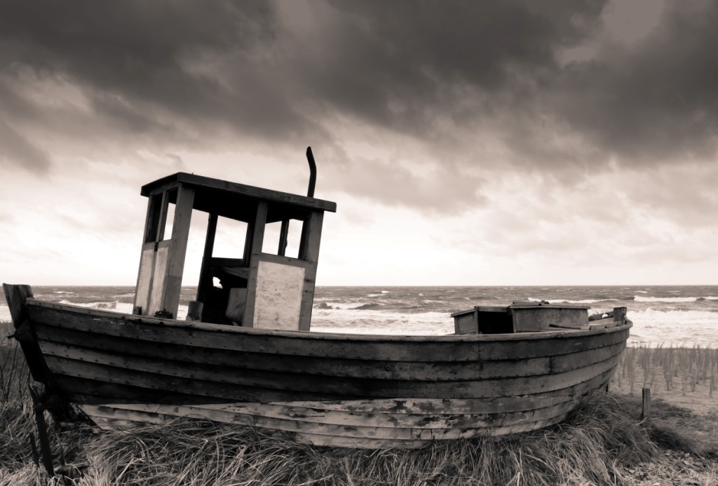 Kutter am Fischerstrand von Zingst