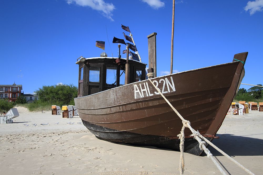 Kutter am Strand