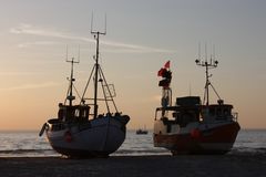 Kutter am Strand von Løkken