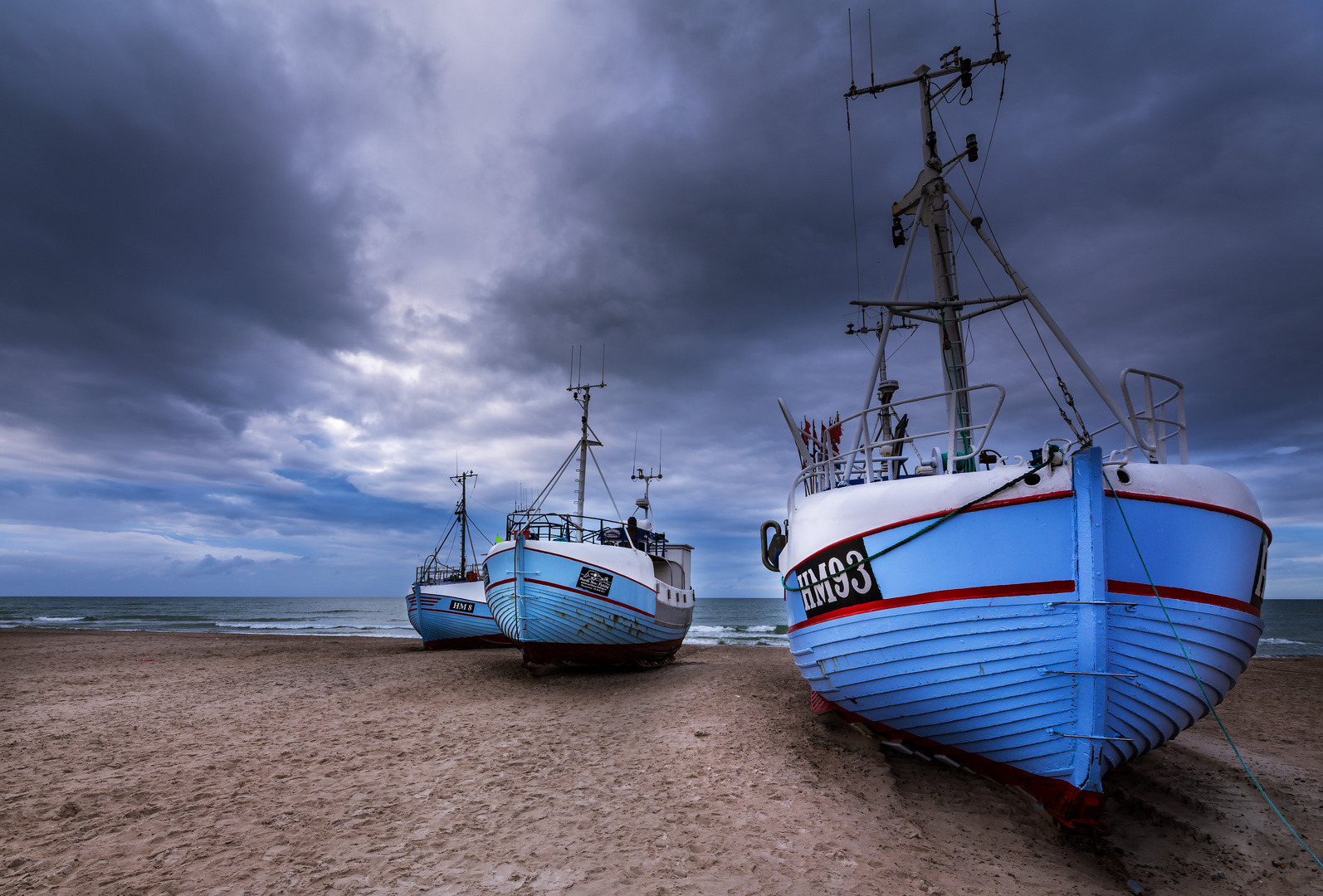 Kutter auf dem Strand in Thorupstrand