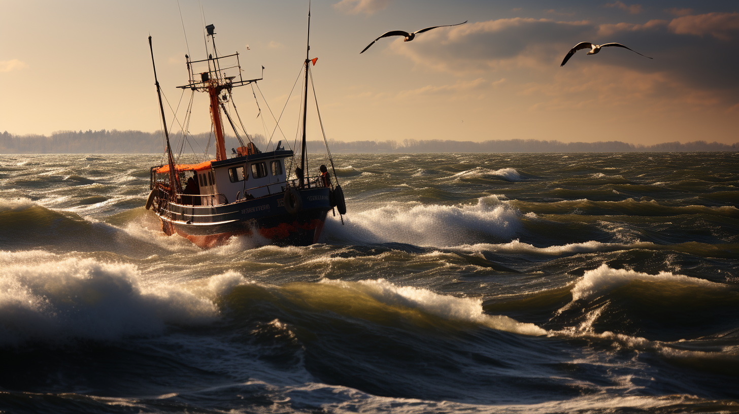 Kutter auf der Ostsee (Midjourney Version)