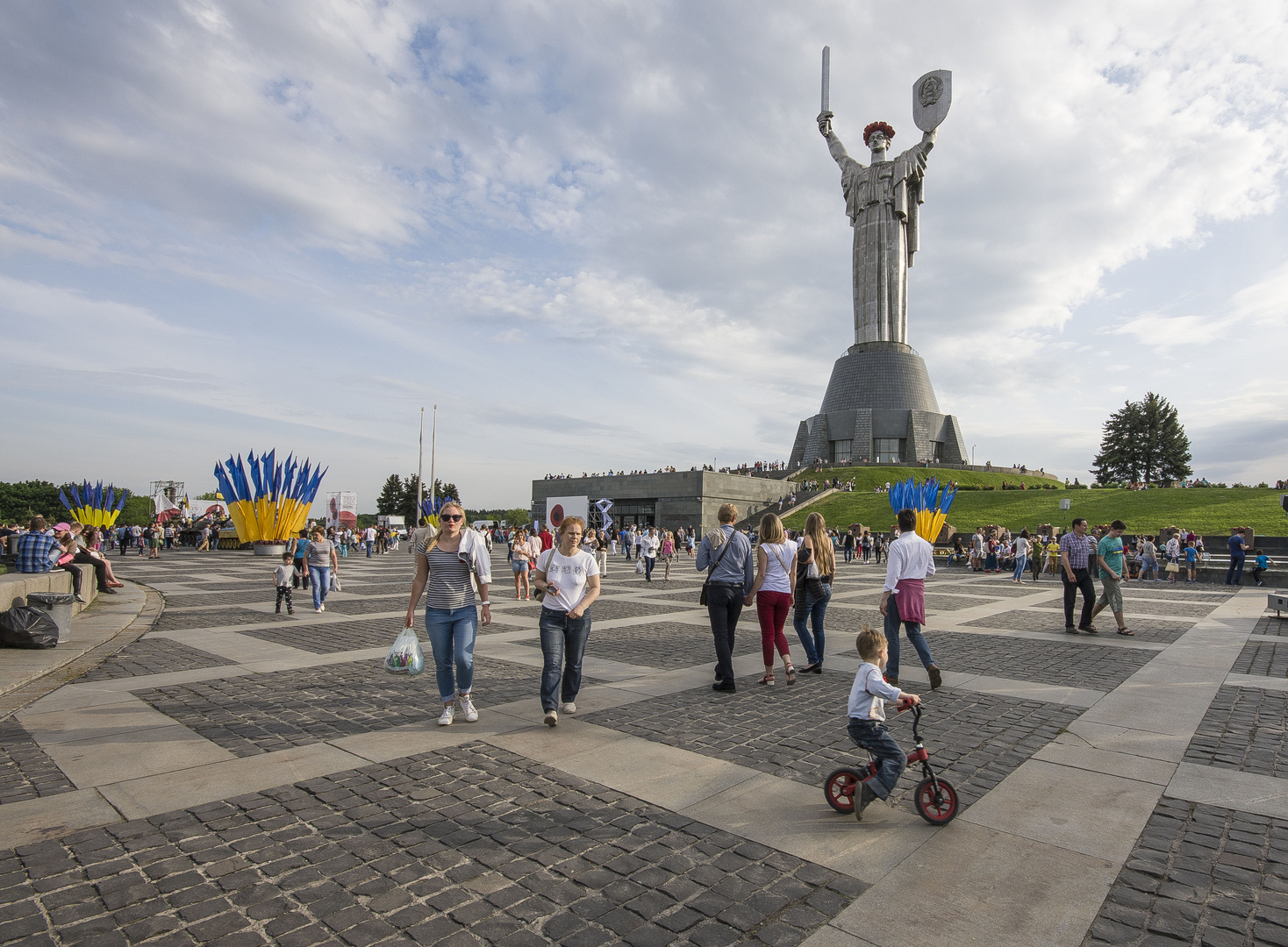 Kyiv - Rodina Mat Monument on Victory Day