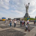 Kyiv - Rodina Mat Monument on Victory Day