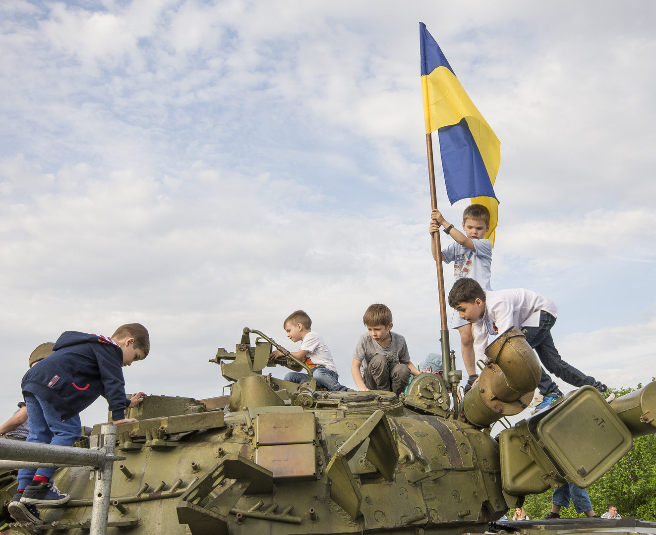 Kyiv - Rodina Mat Monument on Victory Day