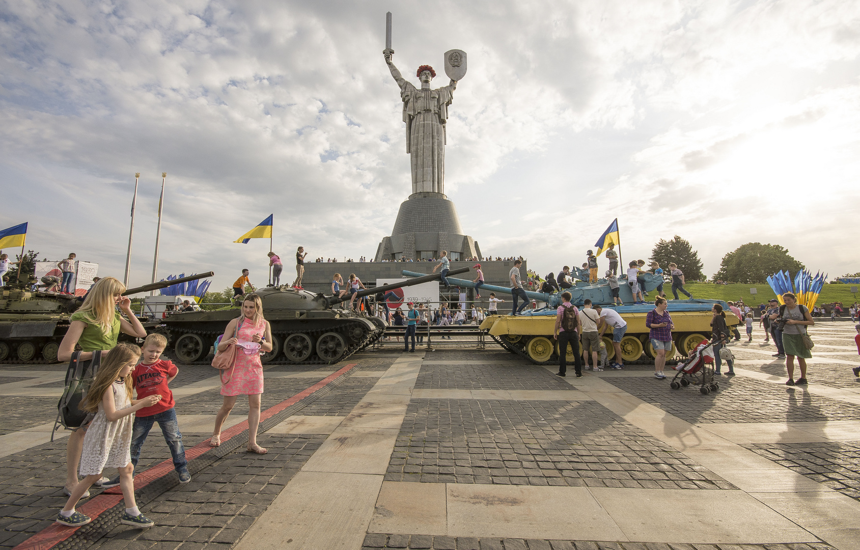 Kyiv - Rodina Mat Monument on Victory Day