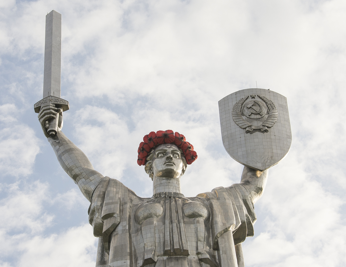 Kyiv - Rodina Mat Monument on Victory Day