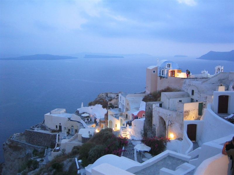 Kykladen, Santorin, Oia, Blaue Stunde