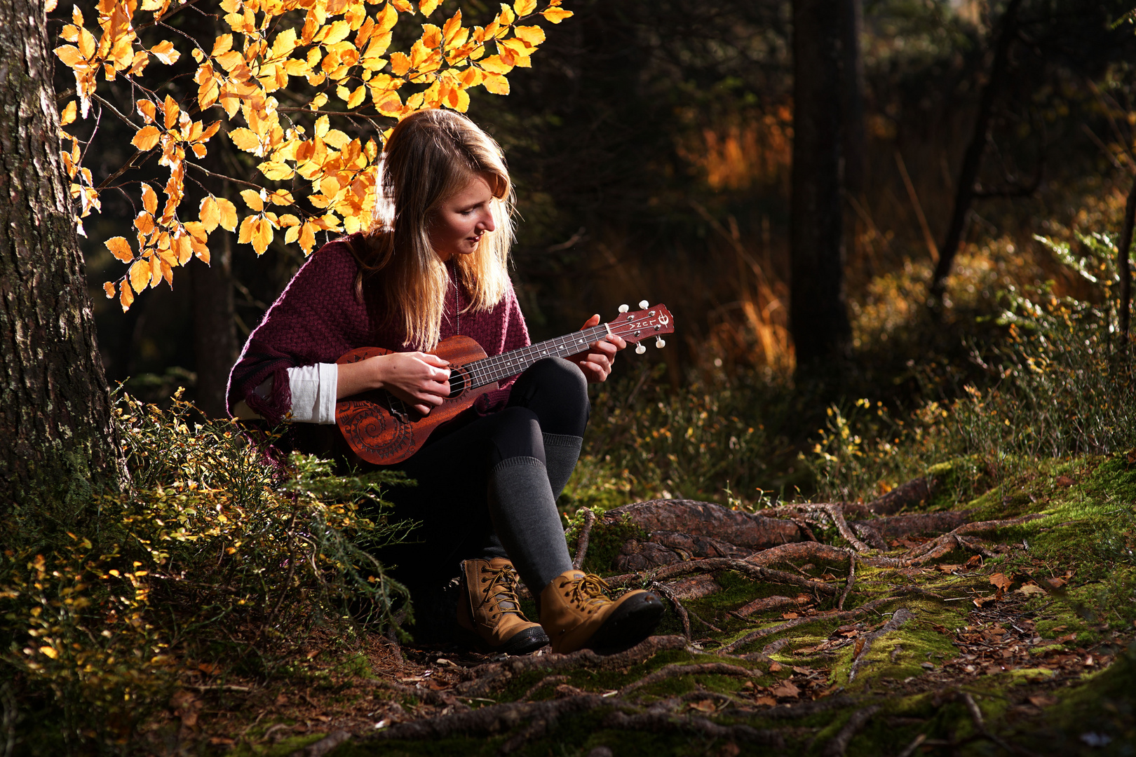 Kylee mit Ukulele