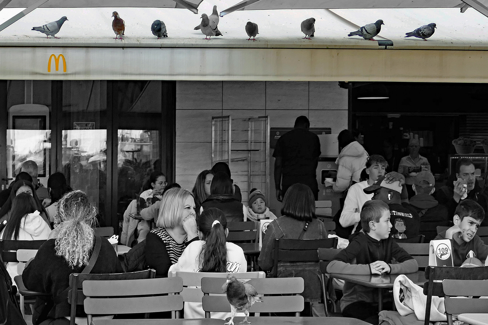 l attente ... au "fast food"de cannes...