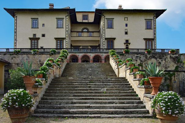 l escalier qui porte au jardin ....