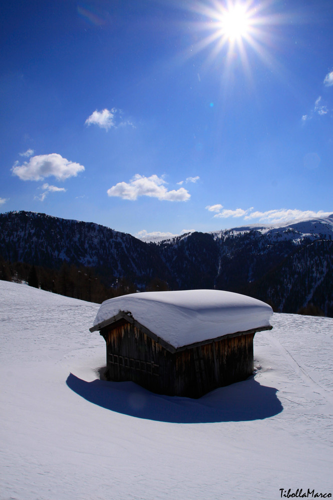 La baita innevata