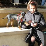 La bambina e il cagnolino.