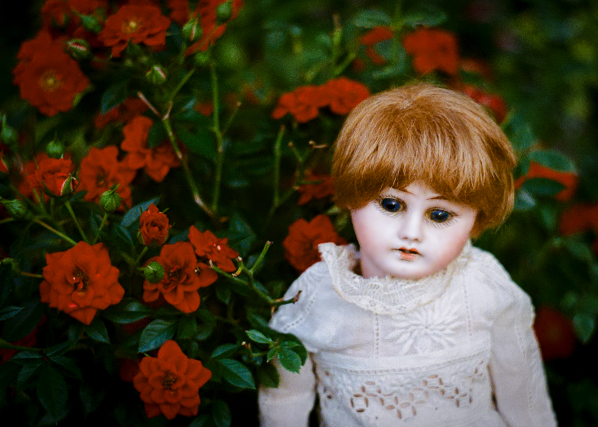La bambola e le rose