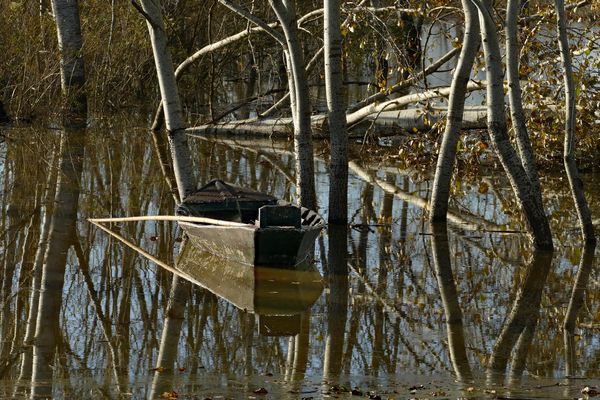 la barque de marais  inaccessible....
