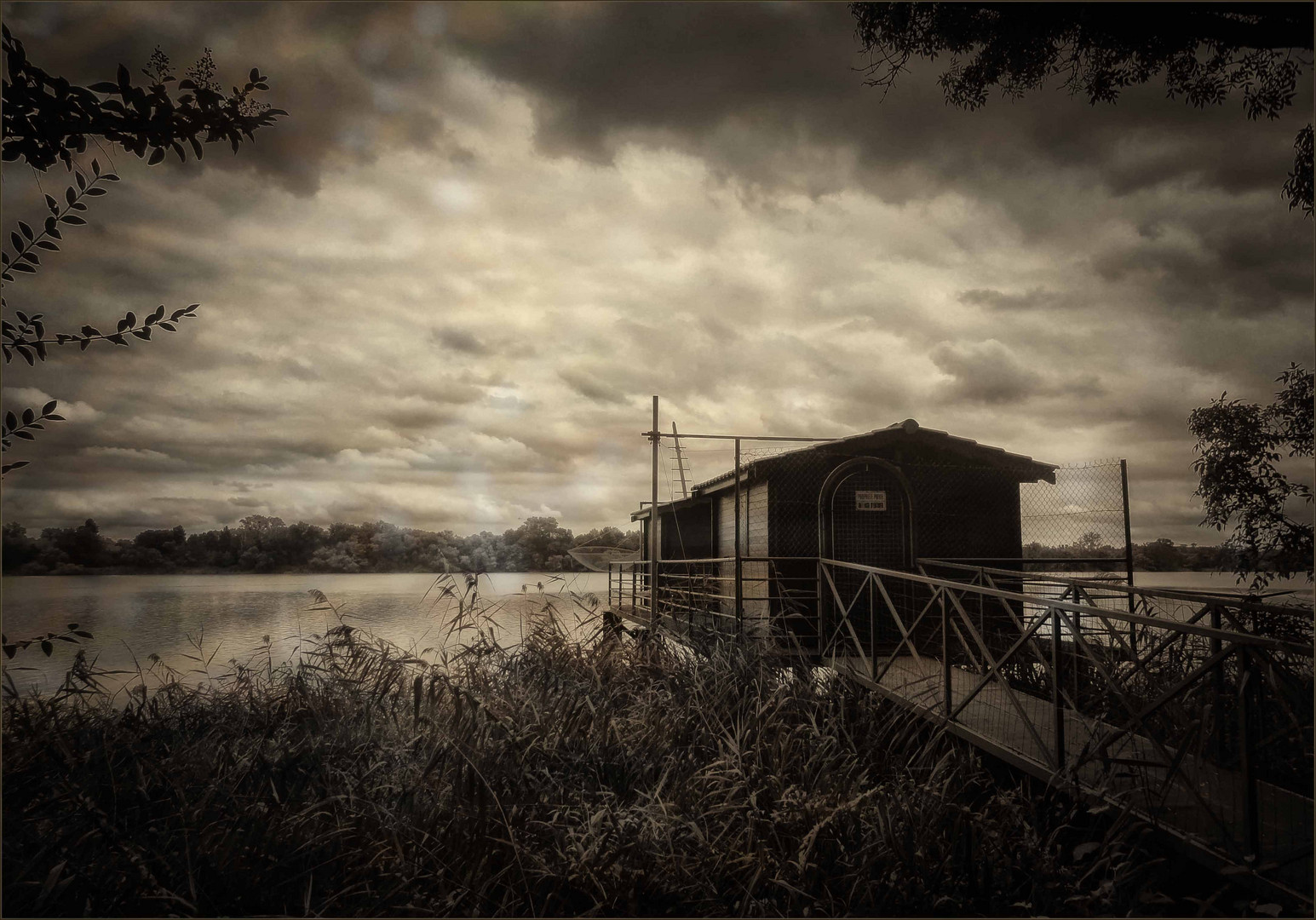 La cabane à carrelet sur les bords de la Garonne