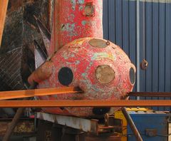 La Calypso en chantier à Concarneau " le bulbe "