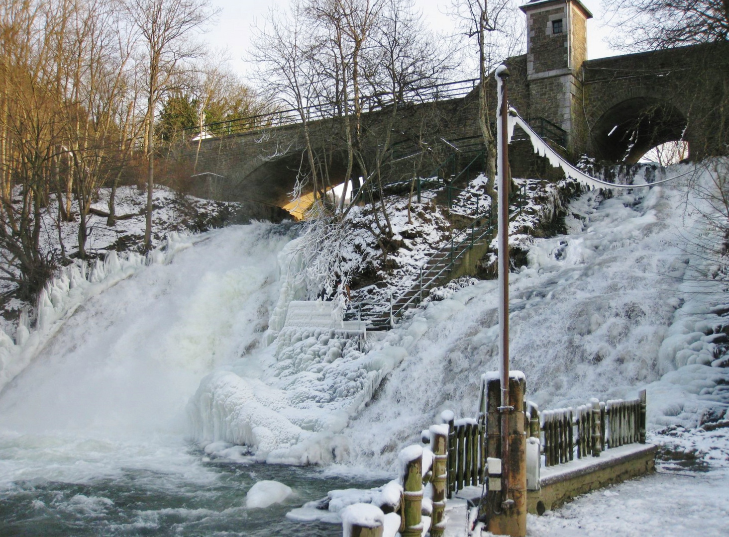 la Cascade de Coo en Province de Liège (Belgique) en février 2012