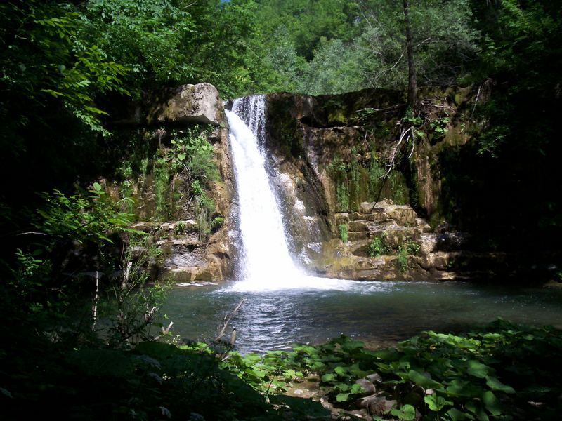 La cascata verde