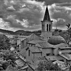 la cathédrale de Spoleto sous les nuages...