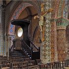 La chaire et le bas-côté nord  --  Eglise Saint-Nicolas de Civray