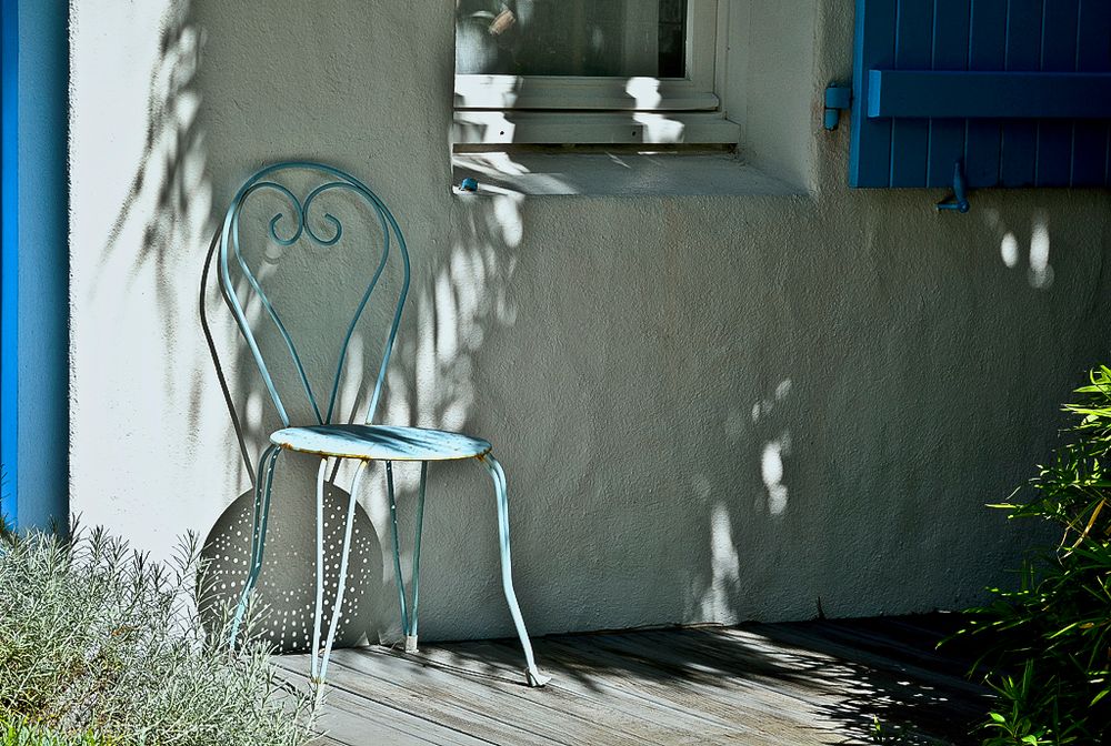 La chaise bleue