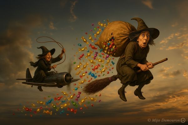 LA CHASSE AUX BONBONS AVEC UN LASSO ET UN VIEUX COUCOU... PAS FACILE !