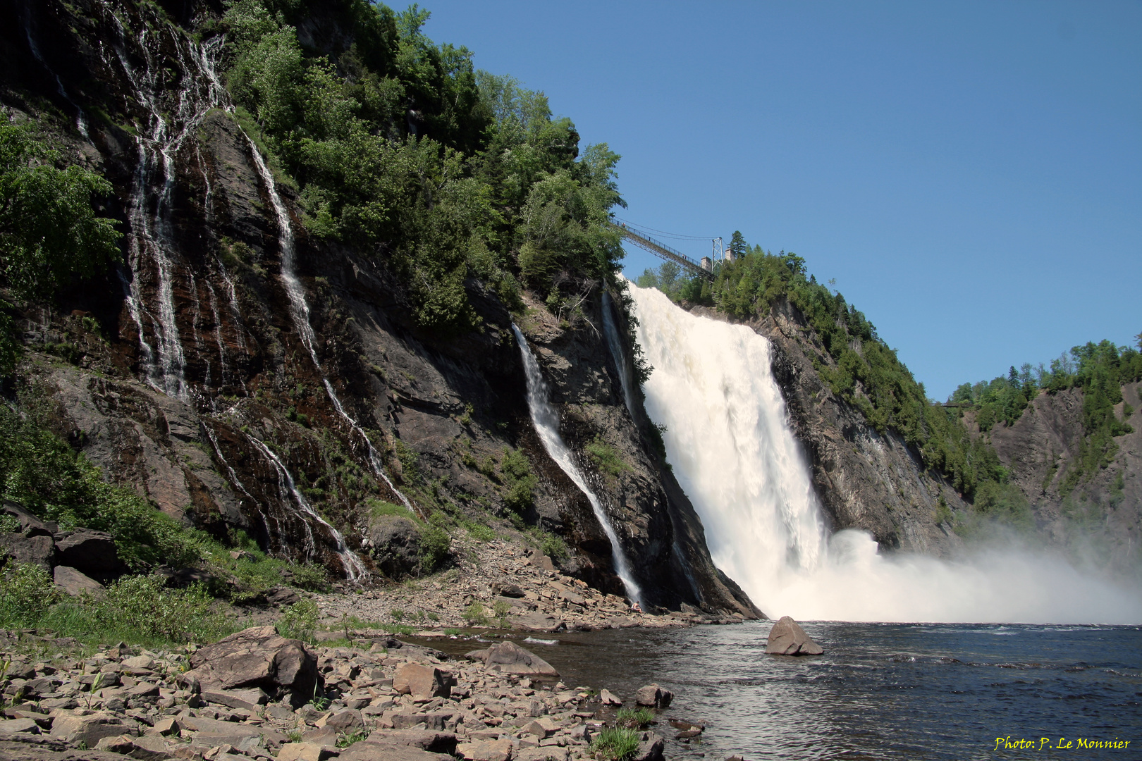 La chute Montmorency - vue d'en bas...