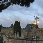 La Cite Carcassonne in der Morgendämmerung